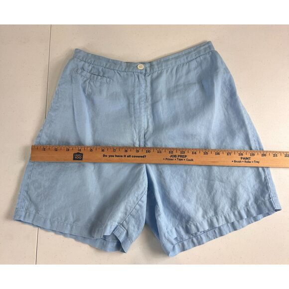 Telluride Clothing Co. Women's 100% Linen Shorts Light Blue Size 4 - Picture 8 of 11